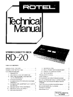 Rotel RD-20 - Technical manual 